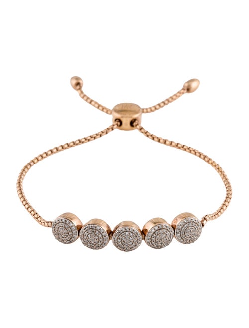 Monica Vinader Diamond Fiji Button Friendship Chain Bracelet