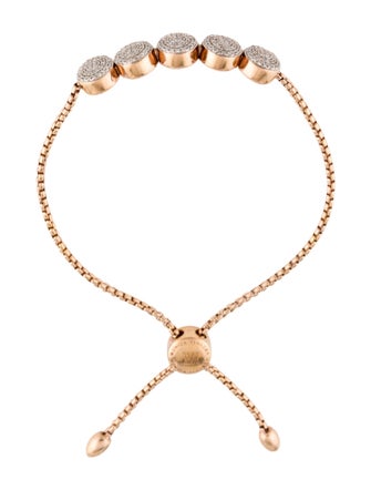 Monica Vinader Diamond Fiji Button Friendship Chain Bracelet