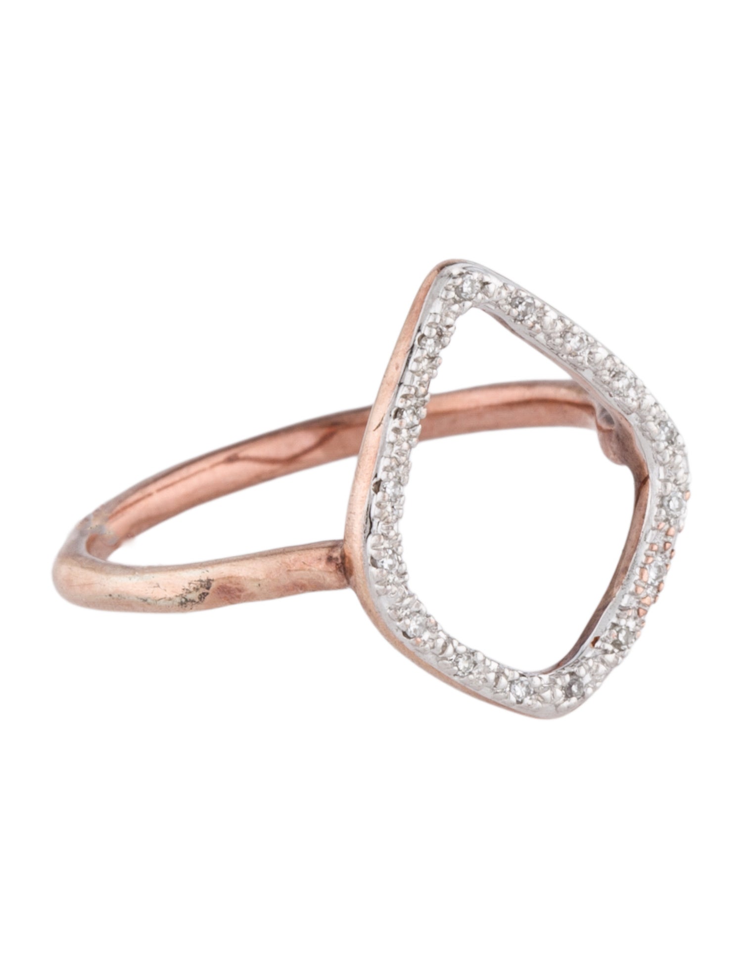 Monica Vinader Diamond Riva Hoop Cocktail Ring