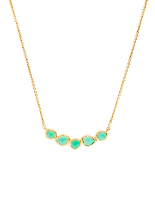 Monica Vinader Dyed Chalcedony Siren Mini Nugget Cluster Necklace