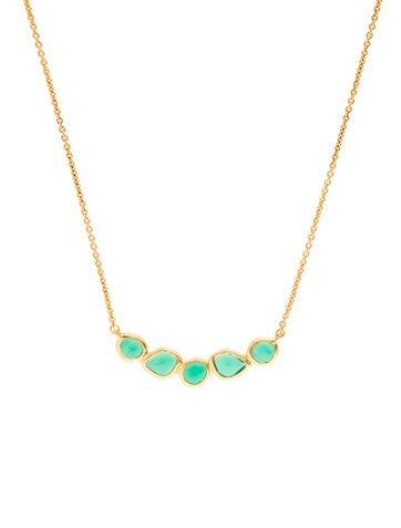 Monica Vinader Pendant Necklace Dyed Chalcedony Siren Mini Nugget Cluster