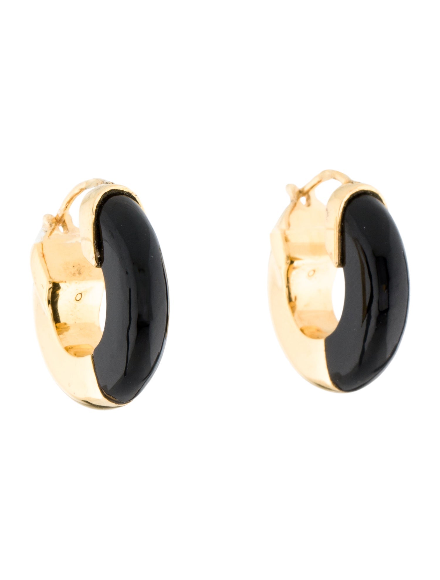 Monica Vinader X Kate Young Onyx Hoop Earrings