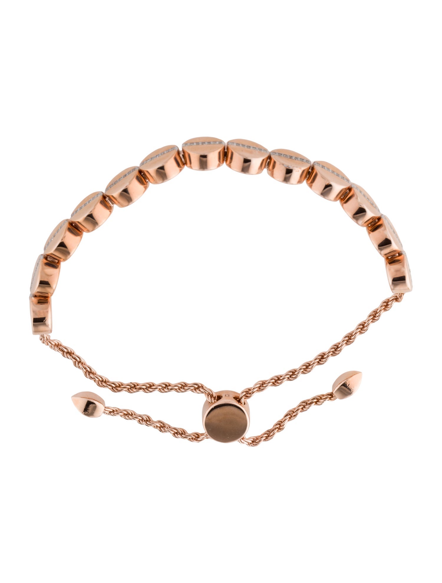 Monica Vinader Diamond Linear Multi Bead Row Chain Bracelet