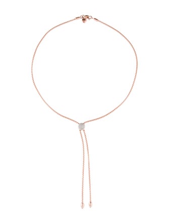 Monica Vinader Diamond Button Lariat Necklace