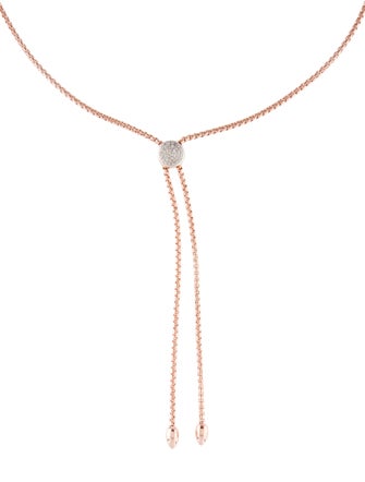 Monica Vinader Diamond Button Lariat Necklace
