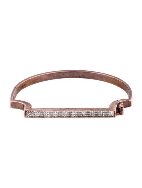 Monica Vinader Diamond Signature Thin Bangle Bracelet