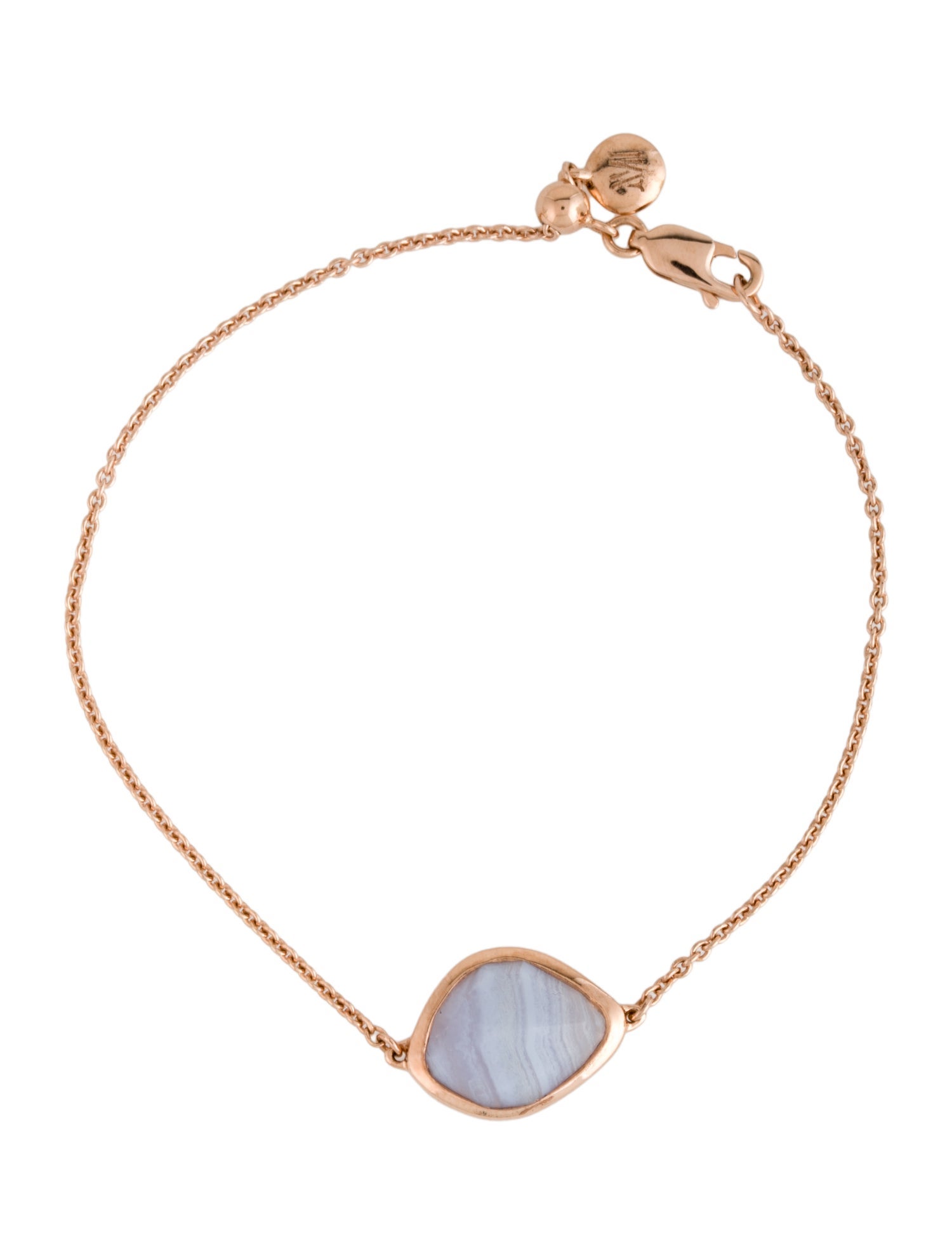 Monica Vinader Blue Lace Agate Siren Nugget Bracelet