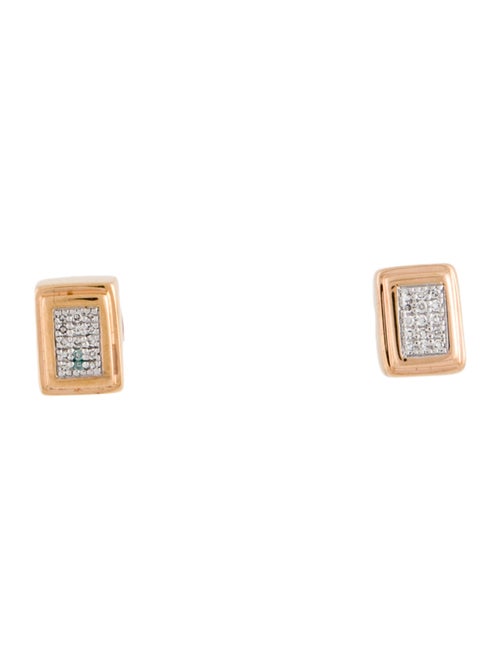 Monica Vinader Diamond Baja Deco Stud Earrings