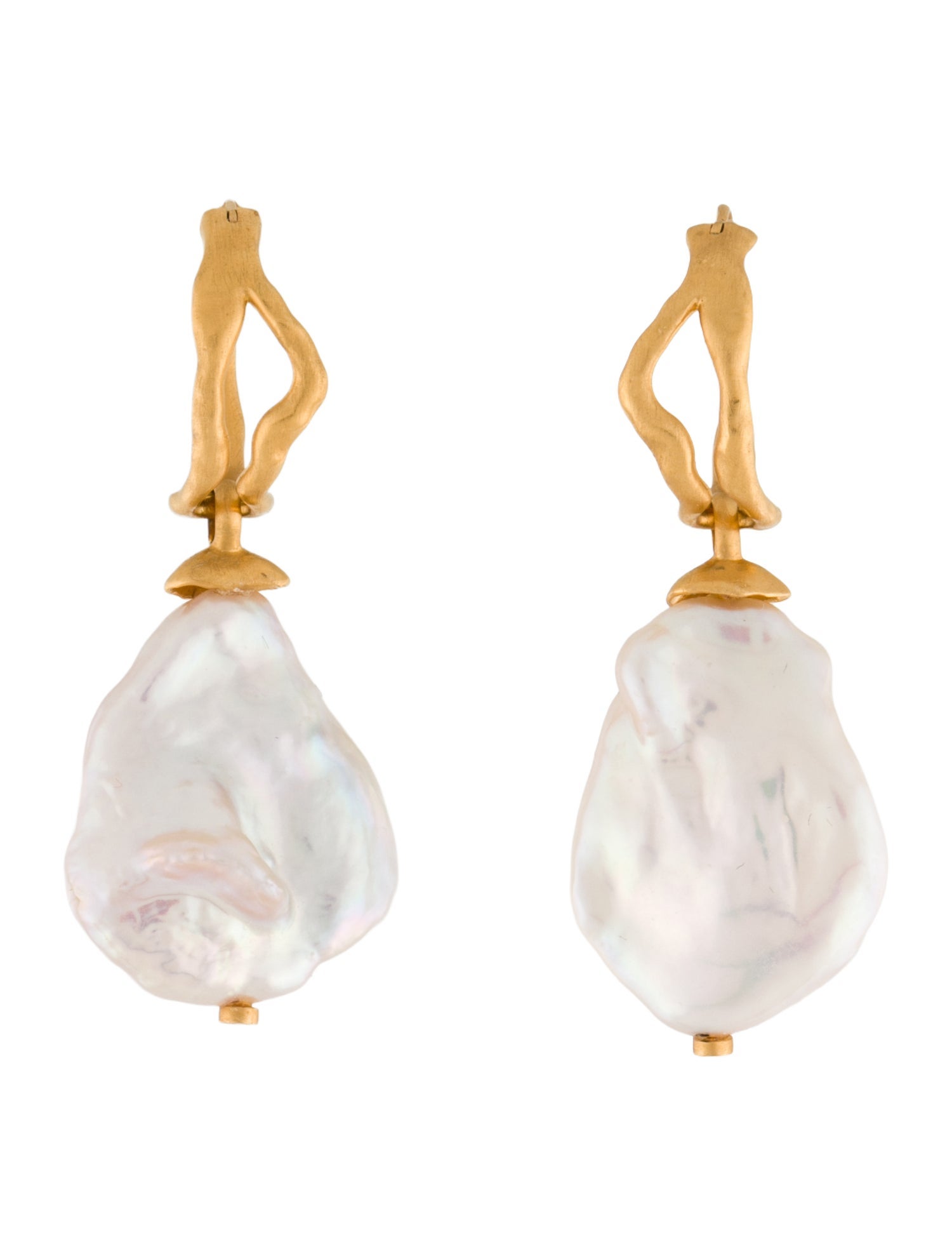 Monica Vinader Pearl Large Hoop Earrings