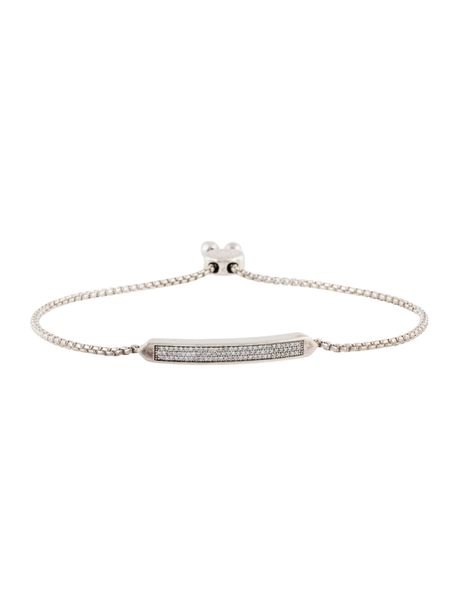 Monica Vinader Diamond Baja Skinny Bracelet