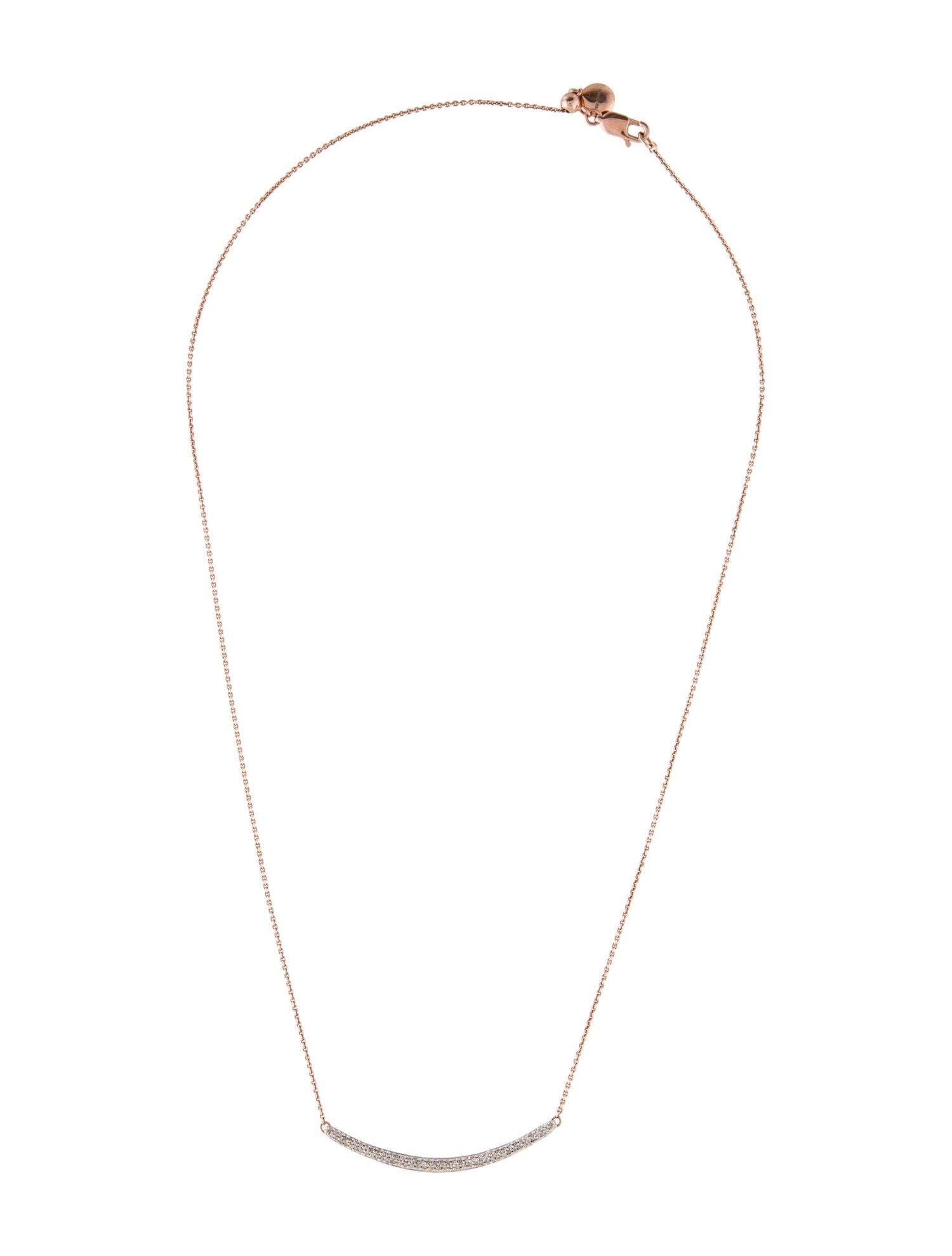 Monica Vinader Diamond Riva Diamond Wave Station Necklace