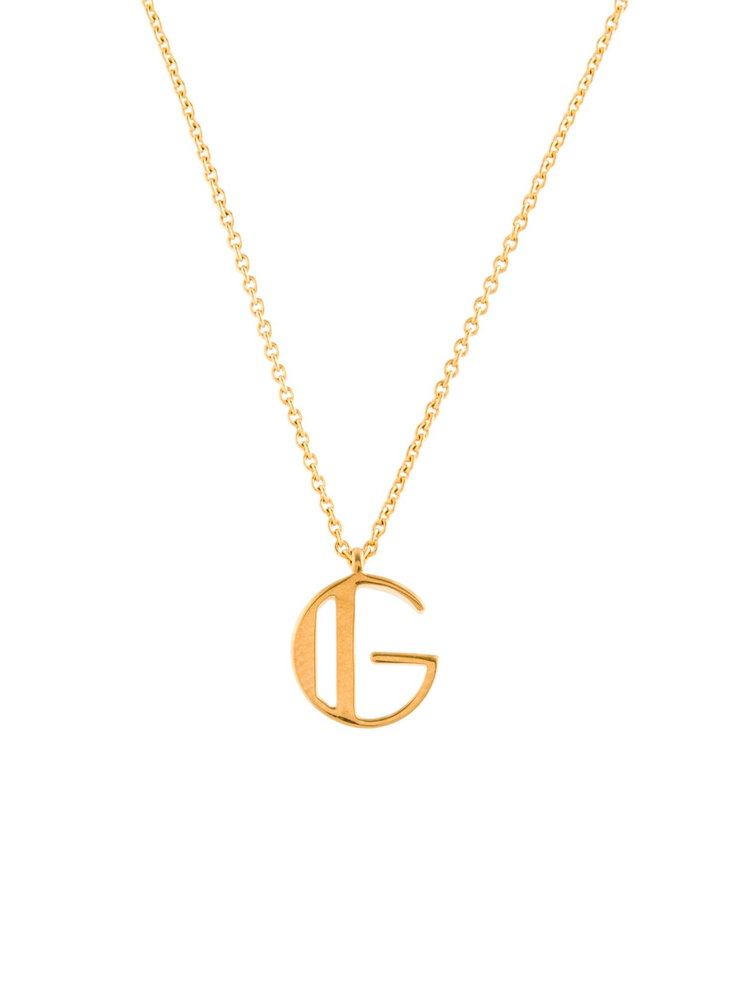 Monica Vinader 'G' Initial Pendant Necklace