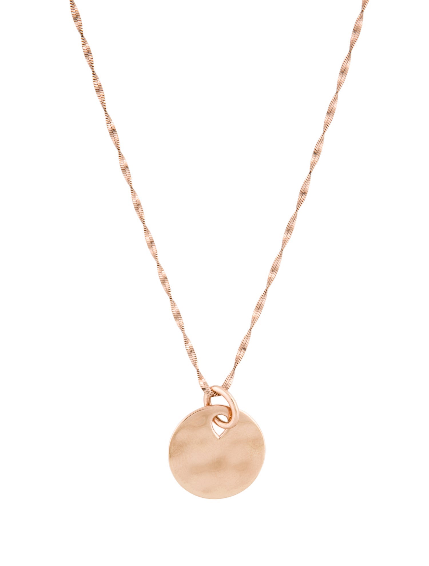 Monica Vinader Disico Chain Ziggy Round Pendant Necklace