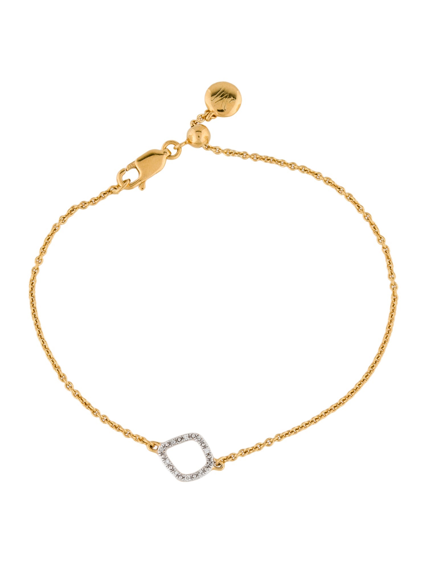 Monica Vinader Diamond Riva Kite Chain Bracelet