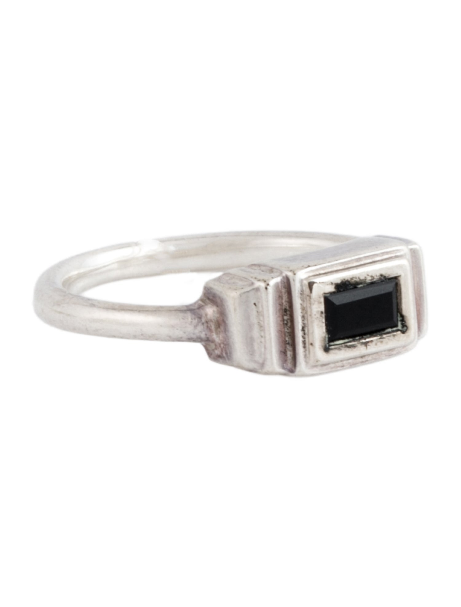 Monica Vinader Onyx Baja Deco Ring