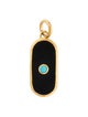 Monica Vinader Onyx & Turquoise Gemstone Tablet Pendant Charm