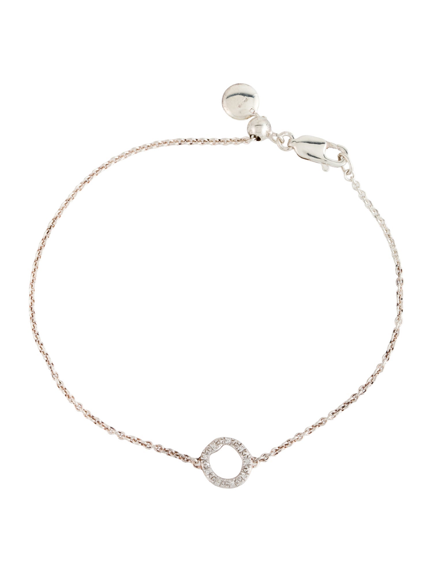 Monica Vinader Diamond Circle Link Bracelet