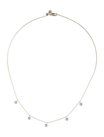 Monica Vinader Diamond Fiji Tiny Button Adjustable Necklace