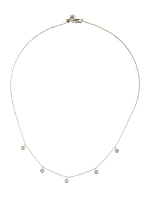 Monica Vinader Diamond Fiji Tiny Button Adjustable Necklace