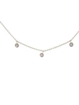 Monica Vinader Diamond Fiji Tiny Button Adjustable Necklace