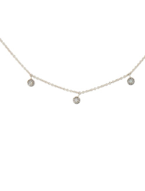 Monica Vinader Diamond Fiji Tiny Button Adjustable Necklace