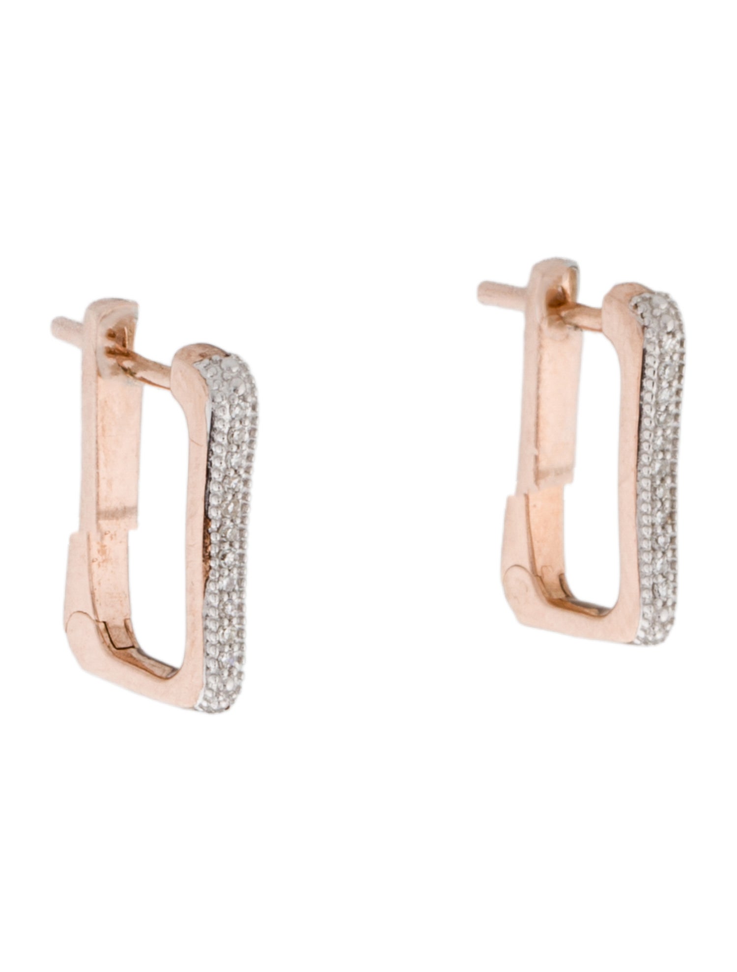 Monica Vinader Diamond Alta Capture Huggie Earrings