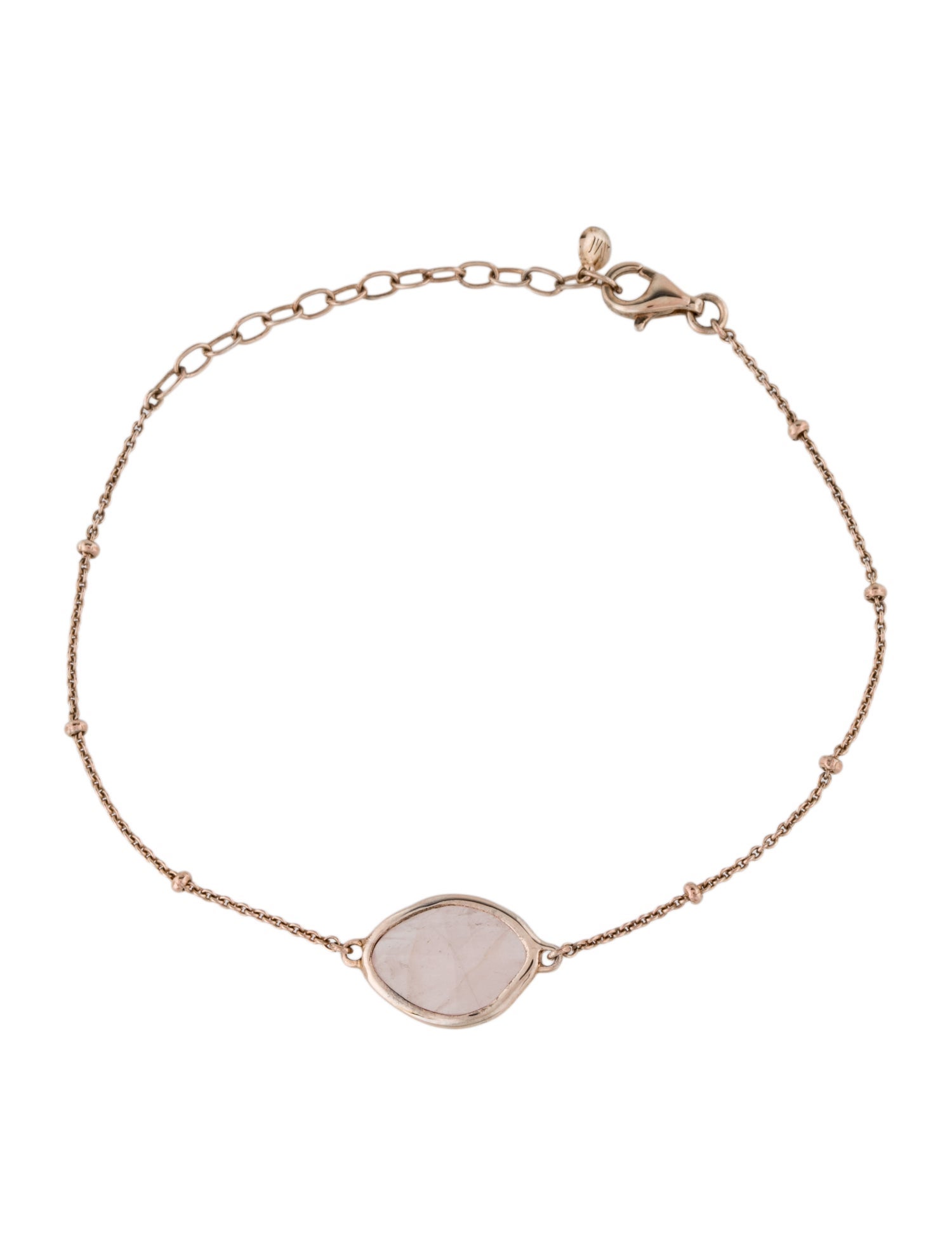 Monica Vinader Rose Quartz Station Bracelet