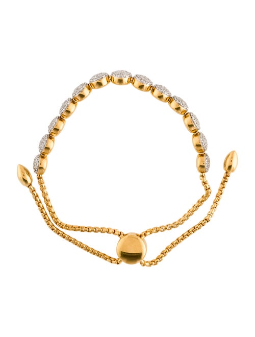 Monica Vinader Diamond Fiji Mini Button Friendship Link Bracelet