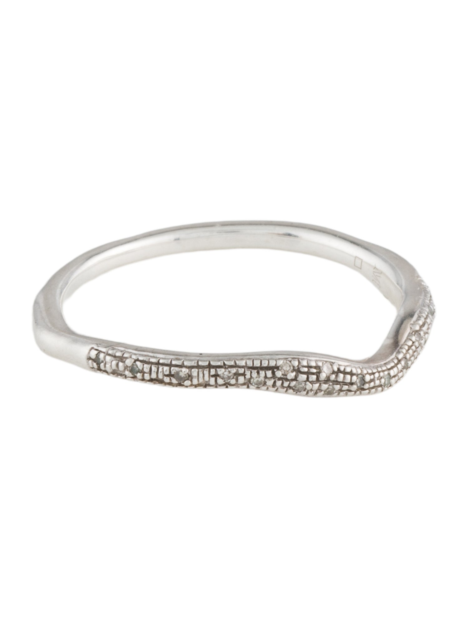 Monica Vinader Riva Diamond Wave Stacking Ring