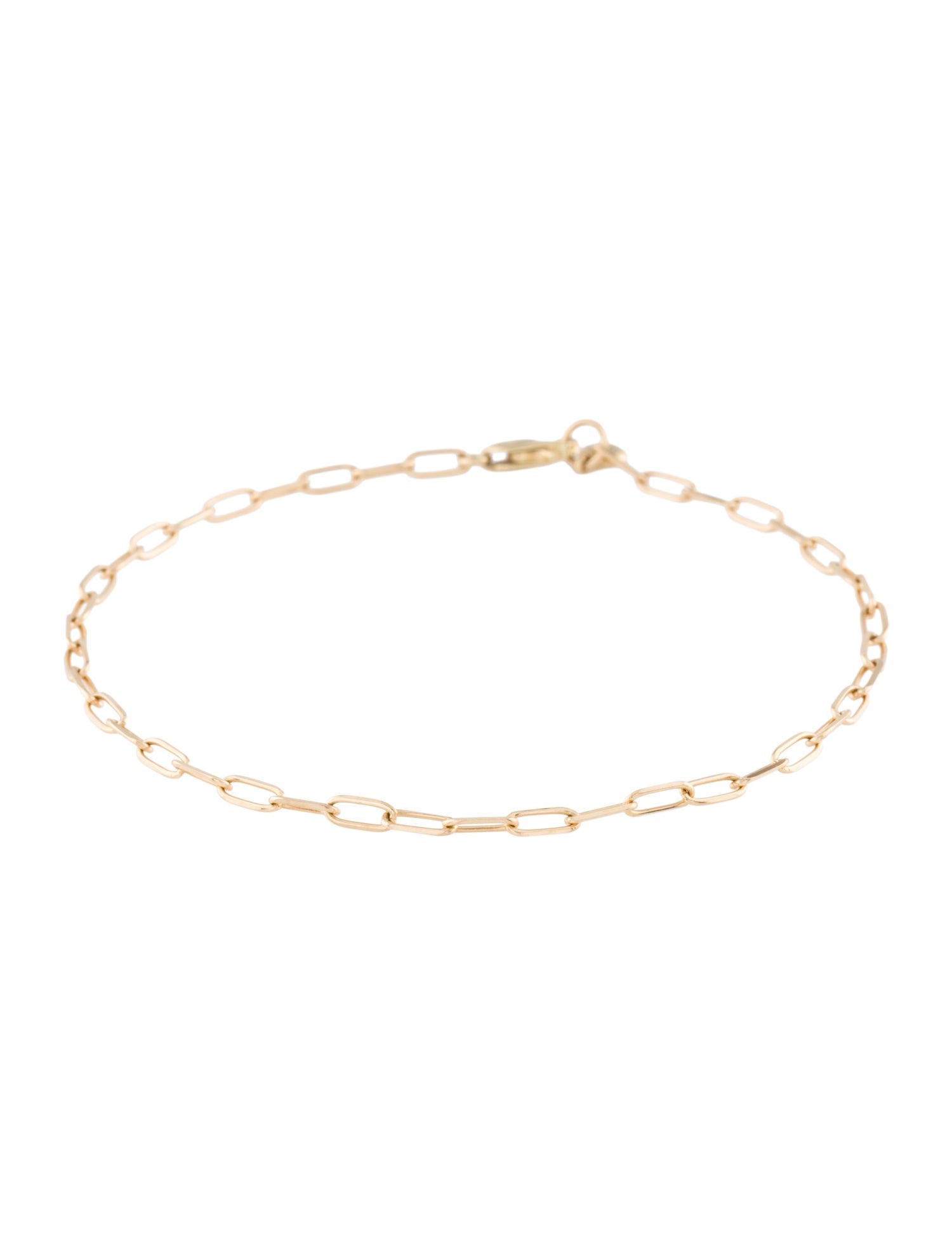 Monica Vinader 14K Mini Paperclip Chain Bracelet