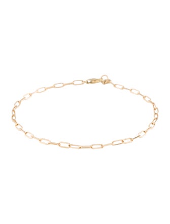 Monica Vinader 14K Mini Paperclip Chain Bracelet