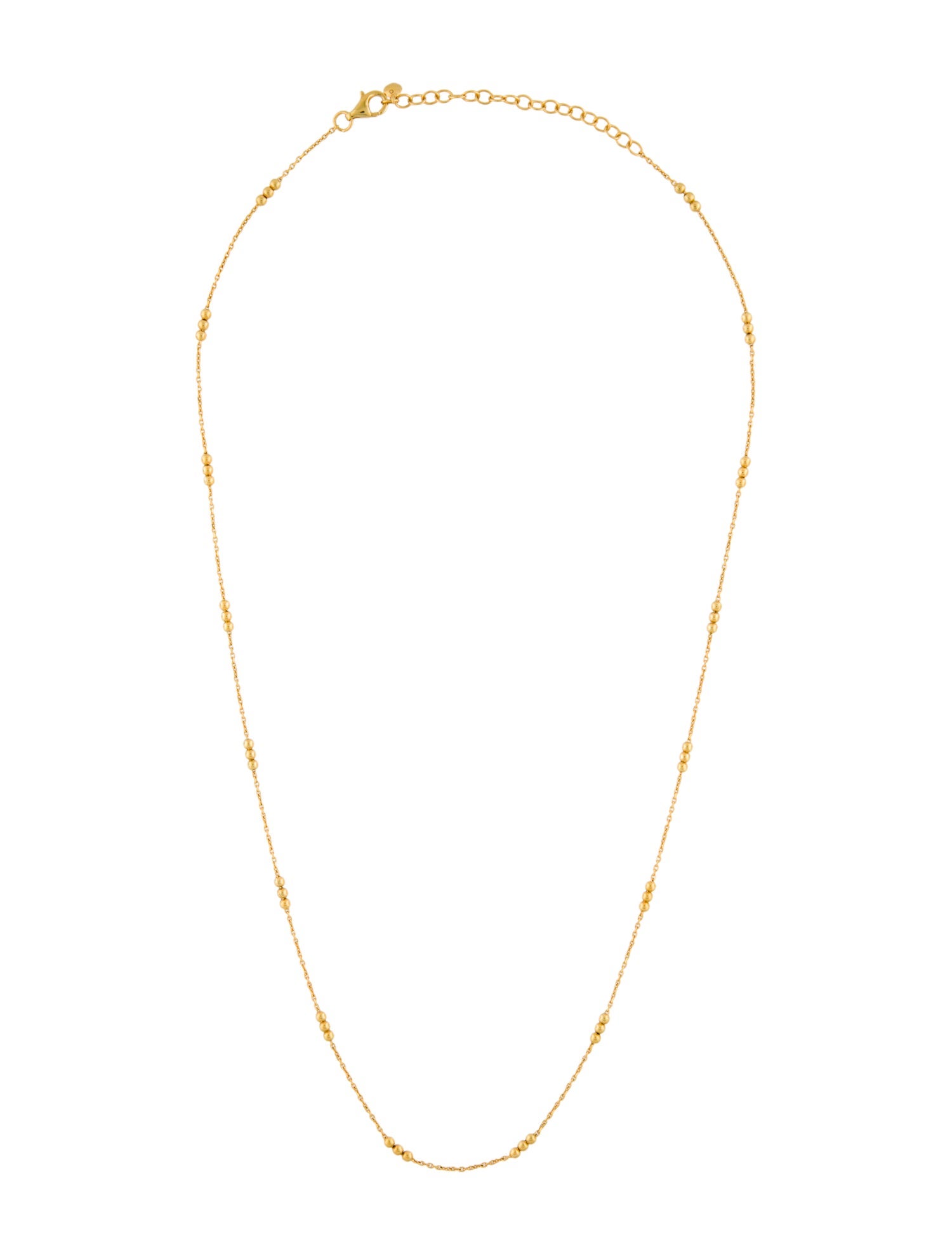 Monica Vinader Triple Beaded Chain Necklace