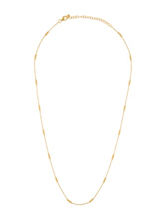 Monica Vinader Triple Beaded Chain Necklace