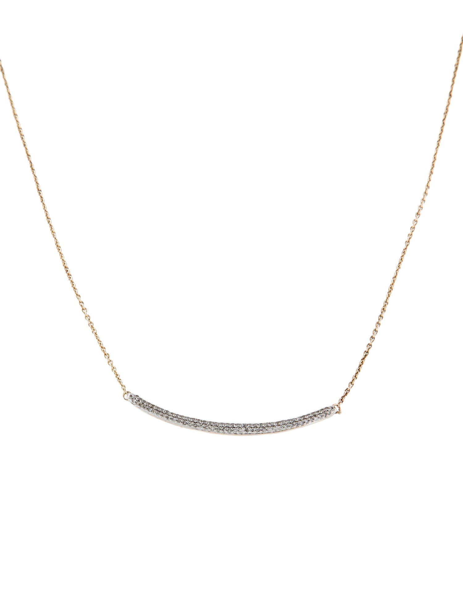 Monica Vinader Diamond Riva Wave Pendant Necklace
