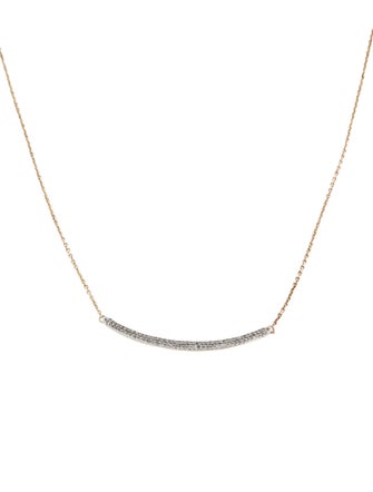 Monica Vinader Diamond Riva Wave Pendant Necklace