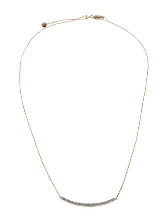 Monica Vinader Diamond Riva Wave Pendant Necklace