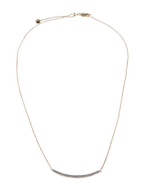 Monica Vinader Diamond Riva Wave Pendant Necklace