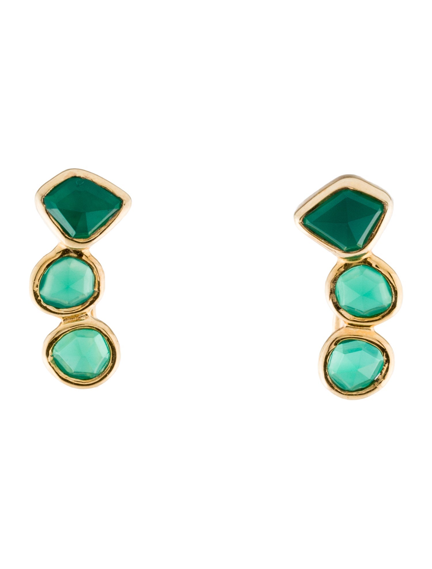 Monica Vinader Dyed Chalcedony Siren Ear Climbers