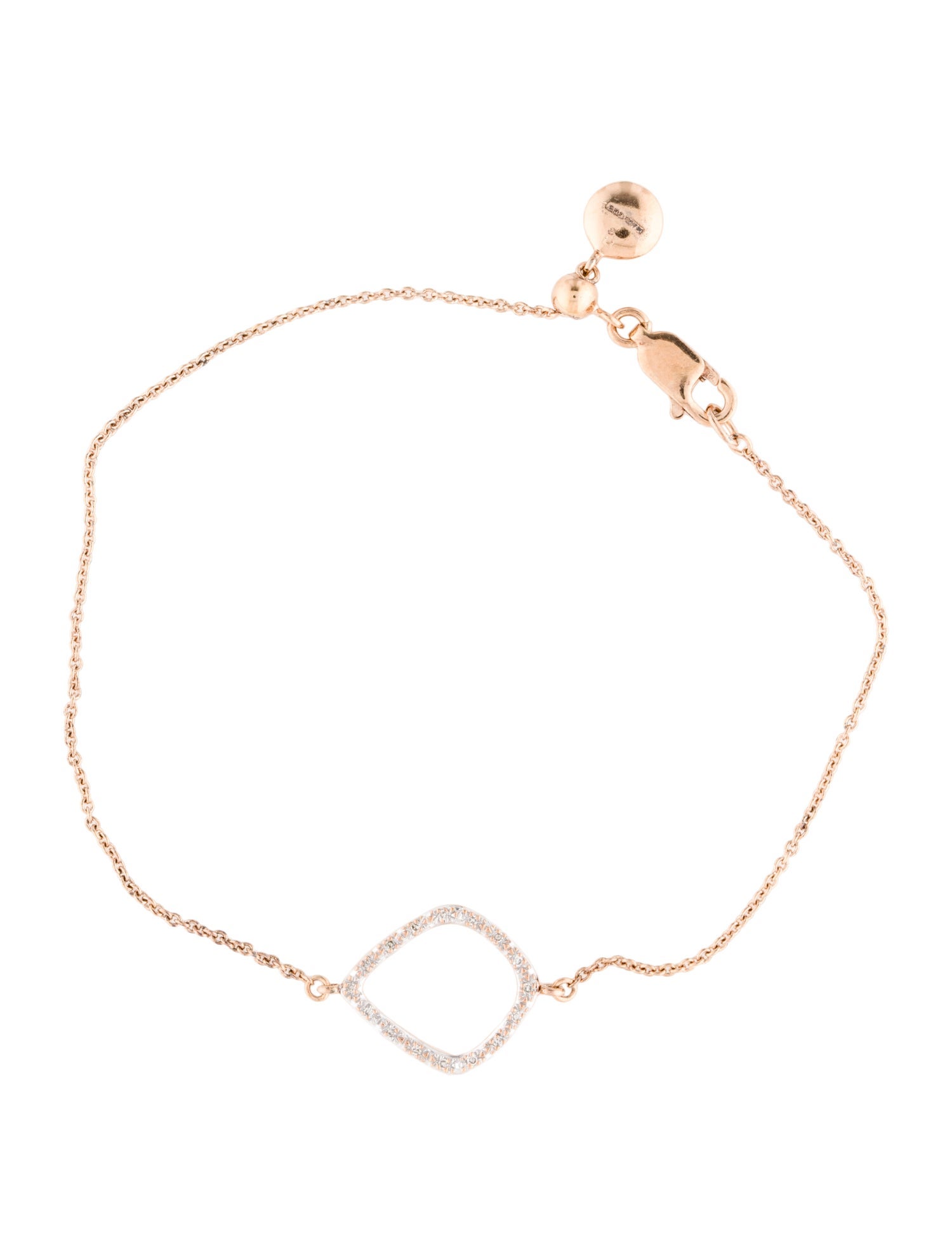 Monica Vinader Diamond Riva Kite Link Bracelet