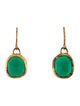 Monica Vinader Dyed Chalcedony Siren Bezel Set Drop Earrings