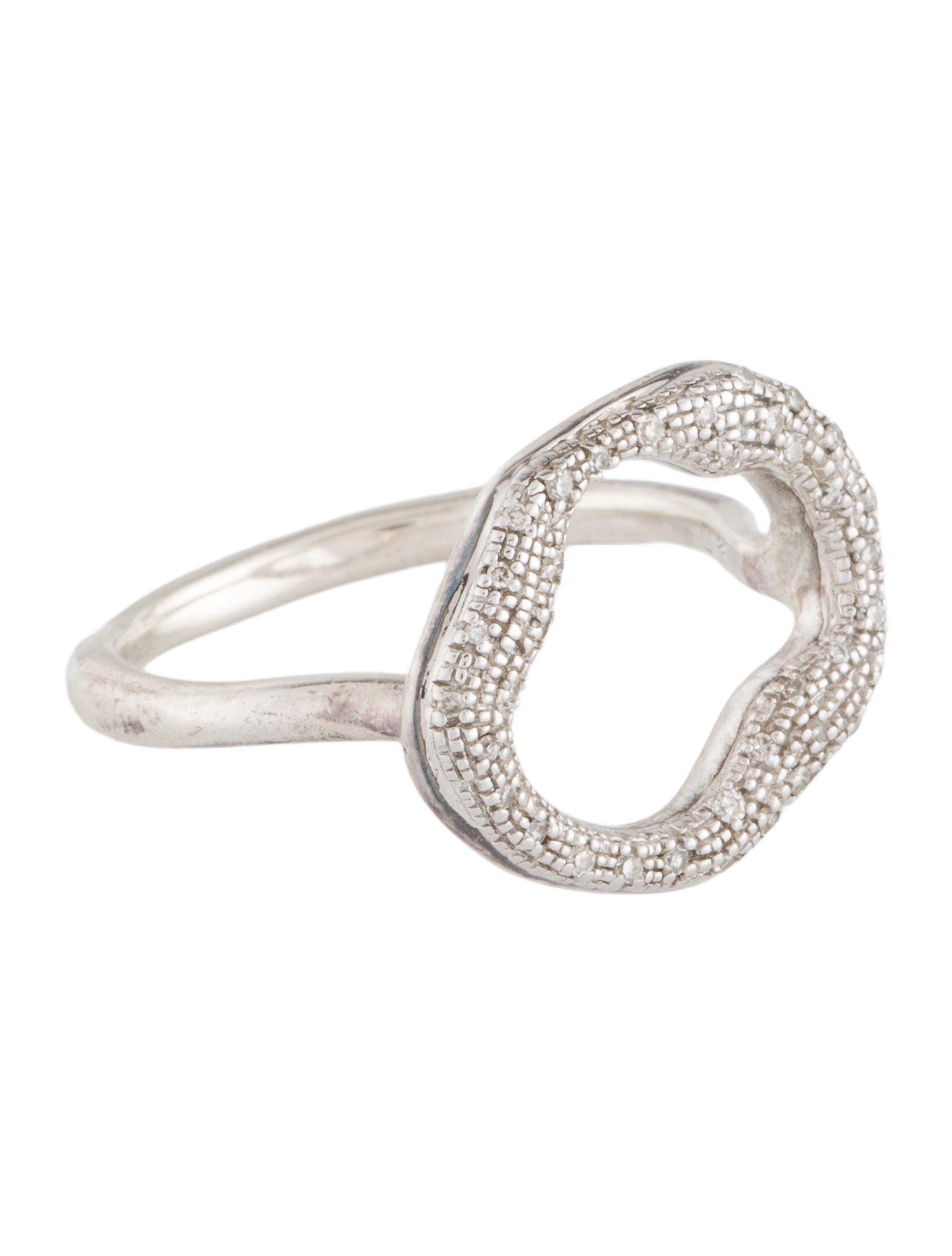 Monica Vinader Diamond Riva Circle Ring
