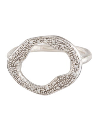 Monica Vinader Diamond Riva Circle Ring