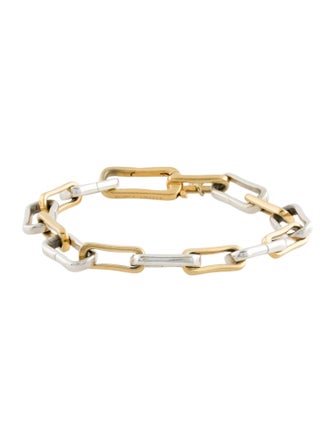 Monica Vinader Two-Tone Alta Capture Charm Link Bracelet