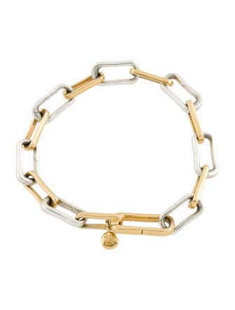 Monica Vinader Two-Tone Alta Capture Charm Link Bracelet