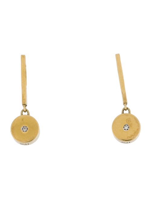 Monica Vinader Linear Solo Diamond Drop Earrings