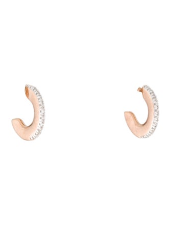 Monica Vinader Diamond Small Fiji Diamond Hoop Earrings