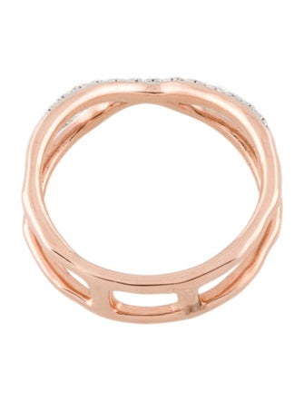 Monica Vinader Diamond Riva Wave Cross Ring