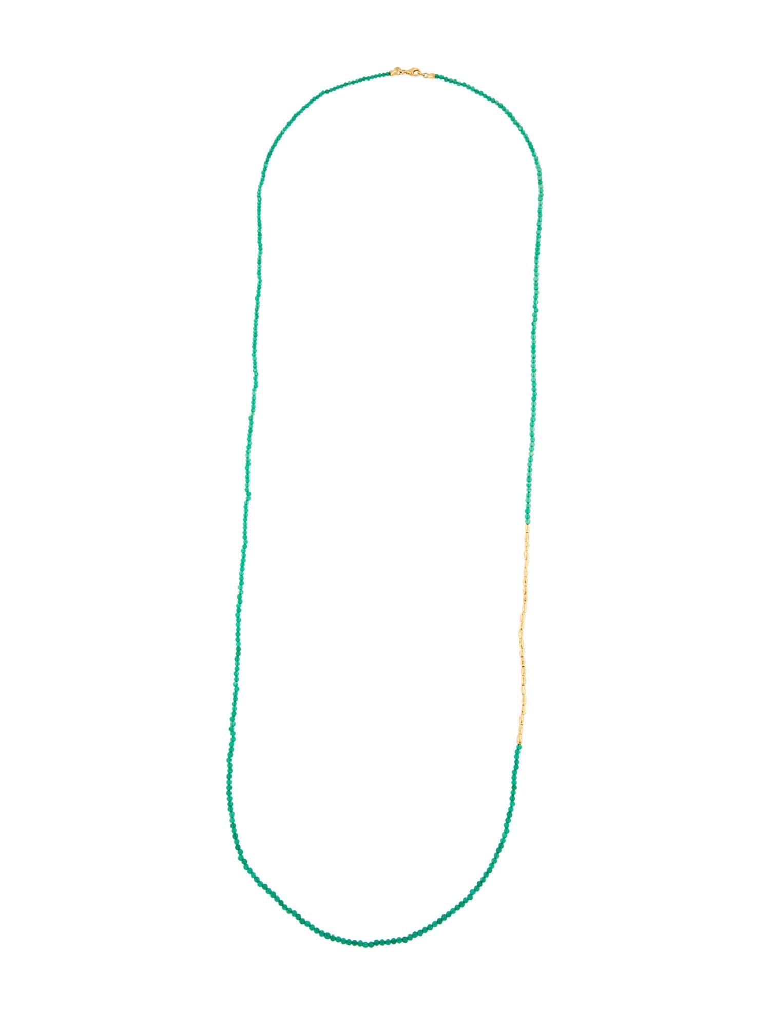 Monica Vinader Dyed Chalcedony Mini Nugget Long Gemstone Beaded Necklace