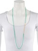 Monica Vinader Dyed Chalcedony Mini Nugget Long Gemstone Beaded Necklace
