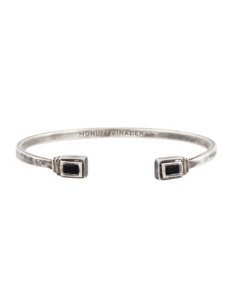 Monica Vinader Onyx Baja Deco Thin Cuff